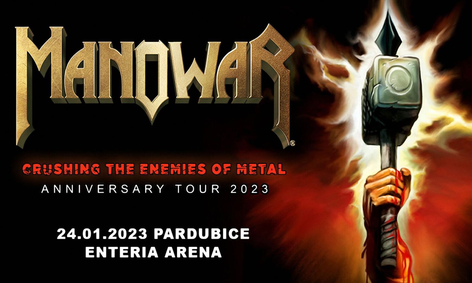 MANOWAR CRUSHING THE ENEMIES OF METAL ANNIVERSARY TOUR 2023