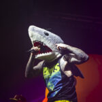 Zpívající žralok na koncertu Alestorm/foto: Toby