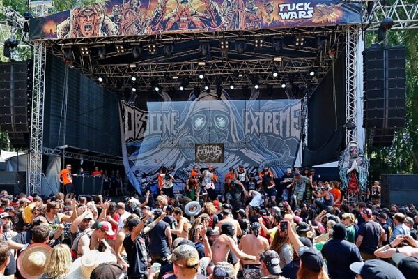 Areál a stage Obscene Extreme/foto: Zdeněk Greendeath Zelený