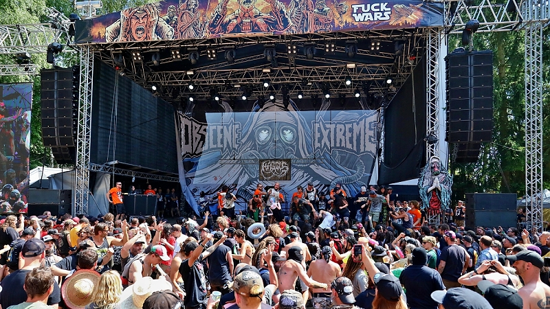 Areál a stage Obscene Extreme/foto: Zdeněk Greendeath Zelený